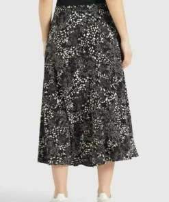 Khujo HEPKE - Falda Acampanada - Schwarz-weiß Gemustert, Mujer -Tienda de ventas KHUJO 93088c0e34954ac2a0239e5e40352a82