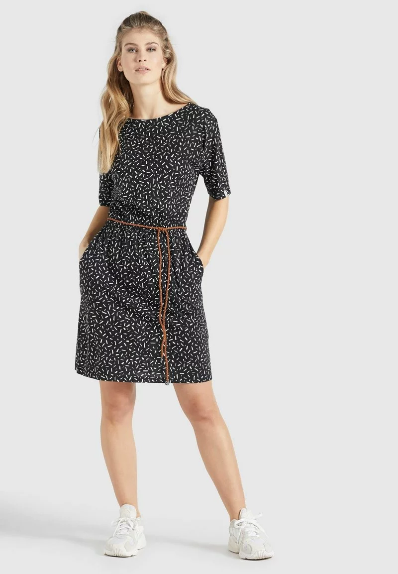 Khujo GABY - Vestido Ligero - Schwarz-weiß Gemustert, Mujer 2 Khujo GABY - Vestido Ligero - Schwarz-weiß Gemustert, Mujer - Imagen 2