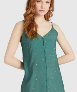 Khujo VALERIYA - Vestido Informal - Green, Mujer -Tienda de ventas KHUJO 94cbef181d4e47eb96956c35e3e8454d