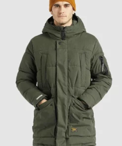 Khujo SHANCK - Abrigo De Invierno - Dunkeloliv, Hombre