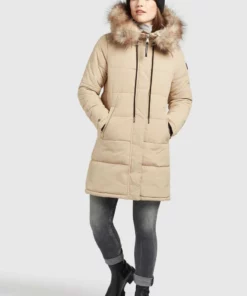 Khujo MANTEL JARVANA - Abrigo De Invierno - Beige, Mujer