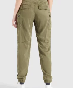 Khujo JOSLIN - Pantalones Cargo - Khaki Gewaschen, Mujer -Tienda de ventas KHUJO 96c8d294e7d54e6e9a9cc7da00249ac2