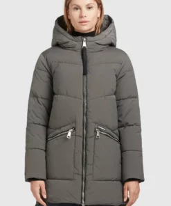 Khujo BINE - Abrigo De Invierno - Graugrün, Mujer