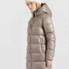 Khujo WENCKE SHINY - Abrigo De Invierno - Taupe Glänzend, Mujer