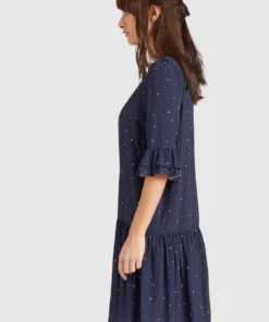 Khujo FREMA - Vestido Informal - Dark Blue, Mujer -Tienda de ventas KHUJO 9a66b926d3294df88eecdbc6f7cfb3e3