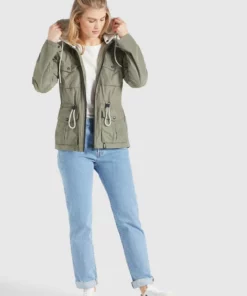 Khujo FAMKE - Chaqueta De Entretiempo - Hellkhaki, Mujer -Tienda de ventas KHUJO 9cf4beb2e2d64e79a7298a4a07587786