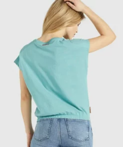 Khujo MARIKA - Camiseta Estampada - Aqua Meliert, Mujer -Tienda de ventas KHUJO 9dcc6b6ff365473c92ddbaba0d92f63a