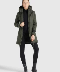 Khujo JERRY PRIME5 STRUCTURED - Abrigo De Invierno - Dunkeloliv, Mujer