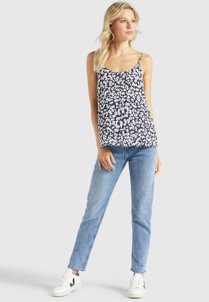 Khujo ELLEN - Blusa - Dunkelblau Weiß Geblümt, Mujer 2 Khujo ELLEN - Blusa - Dunkelblau Weiß Geblümt, Mujer - Imagen 2