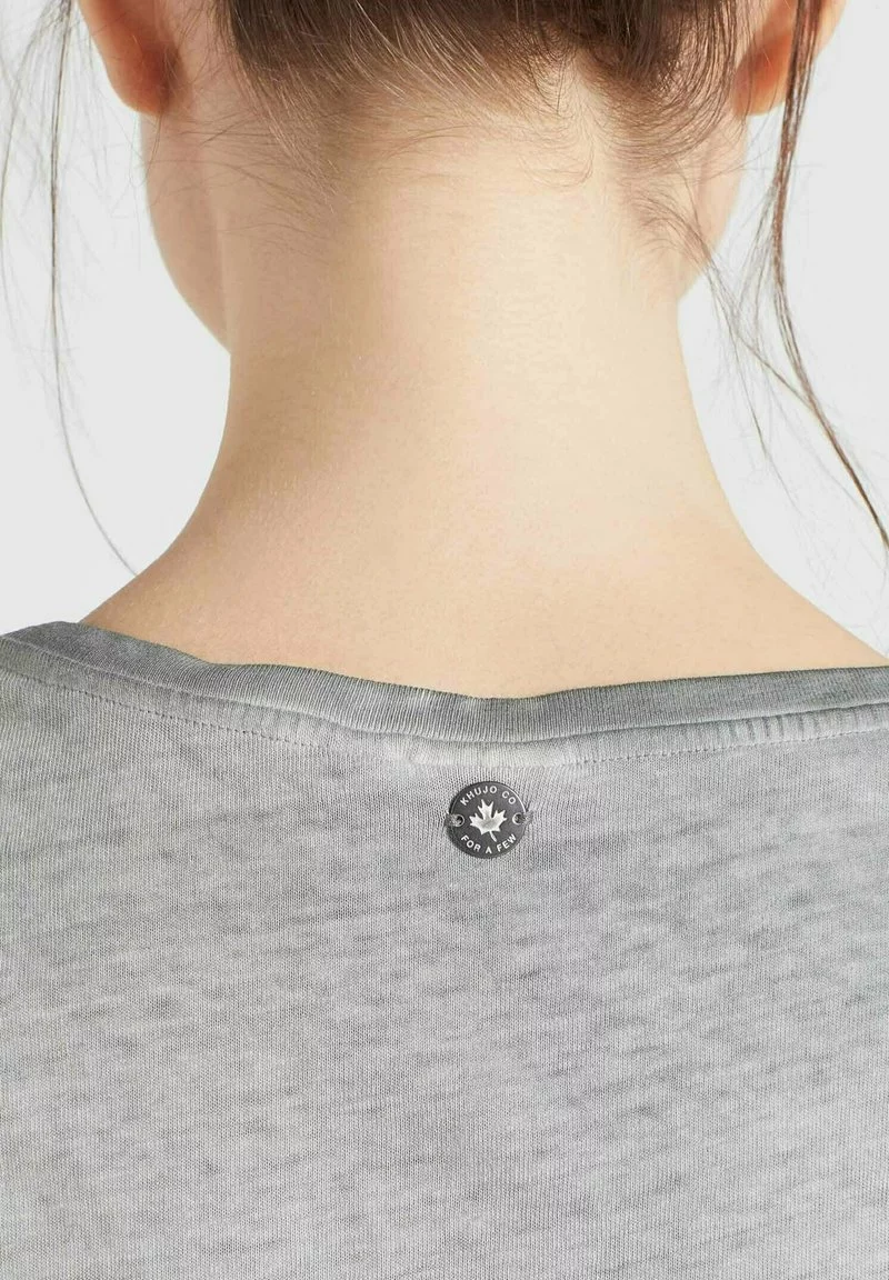 Khujo PERGOLA - Camiseta Básica - Grau, Mujer 4 Khujo PERGOLA - Camiseta Básica - Grau, Mujer - Imagen 4