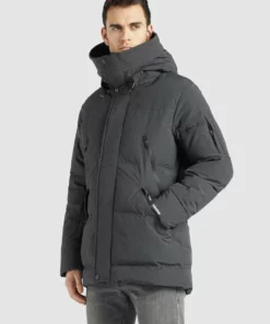 Khujo GORD - Abrigo De Invierno - Dunkelgrau, Hombre -Tienda de ventas KHUJO 9f63ee8cdaef40589ee0755c4d37aa0b