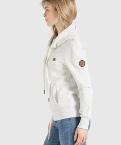 Khujo TEMPA - Jersey Con Capucha - Hellgrau Meliert, Mujer -Tienda de ventas KHUJO a04f26ab5e3d4ed680c38b28584e1b37