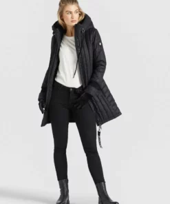 Khujo JERRY PRIME5 SALTNPEPPER - Abrigo De Invierno - Schwarz-weiß Aop, Mujer