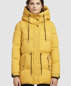 Khujo LEVIANI - Abrigo De Invierno - Gelb, Mujer