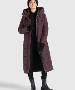 Khujo MANTEL SOULANI - Abrigo De Invierno - Weinrot, Mujer