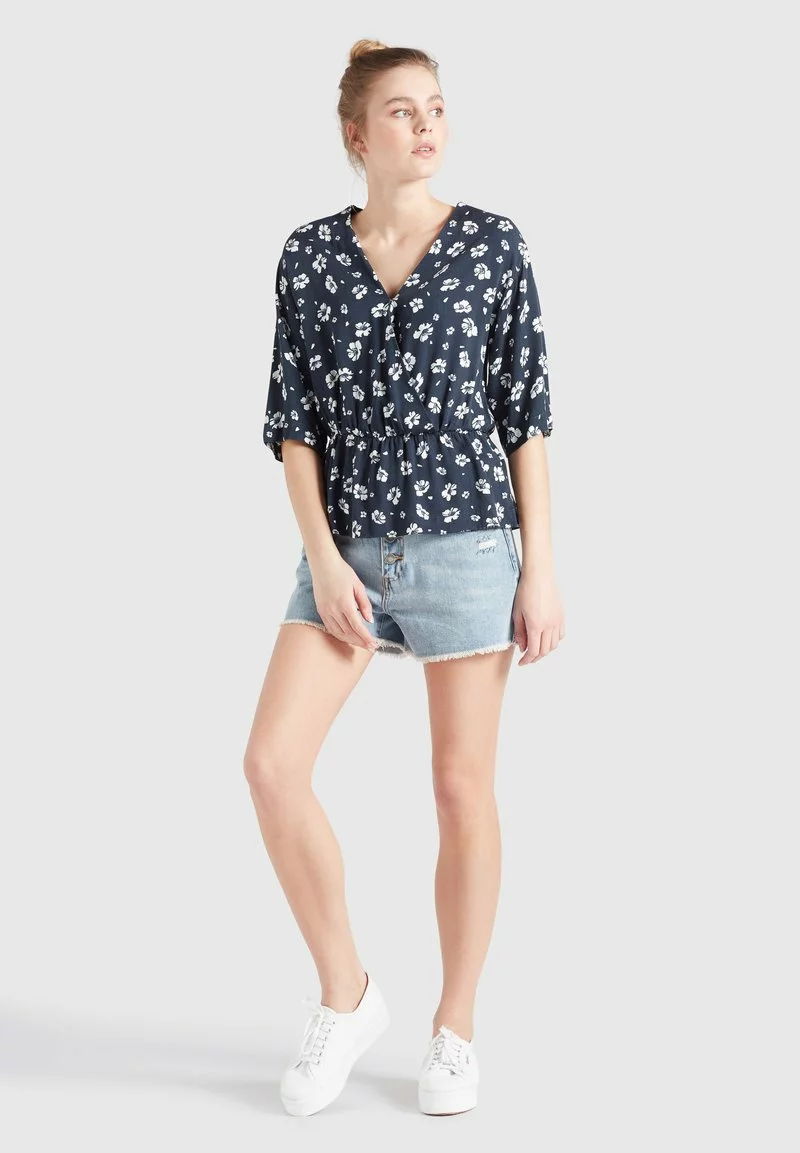 Khujo RINALDA - Blusa - Blau Weiß Geblümt, Mujer 2 Khujo RINALDA - Blusa - Blau Weiß Geblümt, Mujer - Imagen 2