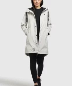 Khujo ODELIE - Impermeable - Hellgrau, Mujer -Tienda de ventas KHUJO a86b07ce6ffe4fe9a77e46a41be0b442
