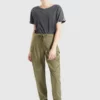 Khujo JOSLIN - Pantalones Cargo - Khaki Gewaschen, Mujer