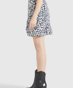 Khujo UNDINE - Falda Acampanada - Dunkelblau-weiß Geblümt, Mujer -Tienda de ventas KHUJO a9b11584a1784e7db3233bd0969646eb