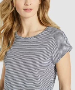 Khujo BABSI - Camiseta Estampada - Weiß Blau Gestreift, Mujer -Tienda de ventas KHUJO acb1de9a066e4062ab94f784b8c612d5