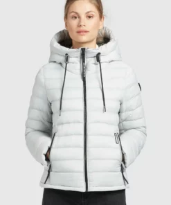 Khujo LOVINA2 SHINE - Chaqueta Fina - Hellgrau, Mujer