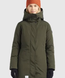 Khujo KANDA - Abrigo De Invierno - Dunkeloliv, Mujer