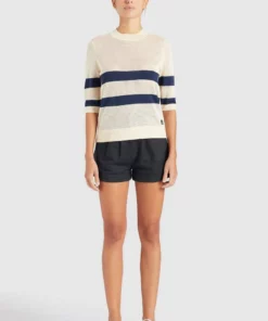 Khujo CHUMANE - Camiseta Estampada - Sand/dark Blue, Mujer