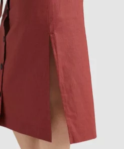 Khujo VARSHA - Falda Acampanada - Rotbraun, Mujer -Tienda de ventas KHUJO b221ddc274434dc9b92c30bd4a6c2e59