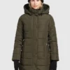 Khujo DELINAS2 - Abrigo De Invierno - Dunkeloliv, Mujer