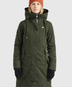 Khujo MARINA - Abrigo De Invierno - Dunkelgrün, Mujer