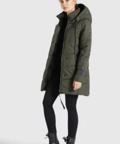Khujo ELVA STRUCTURED - Abrigo De Invierno - Dunkeloliv, Mujer -Tienda de ventas KHUJO bb899b22009f4c83a877ff2432314073