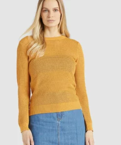 Khujo COSIMA - Jersey De Punto - Yellow, Mujer