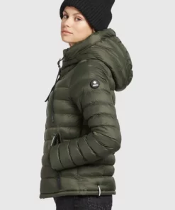 Khujo LOVINA2 SHINE - Chaqueta De Entretiempo - Dunkeloliv, Mujer -Tienda de ventas KHUJO bf1adb6688124e64828878523ea07955