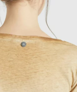 Khujo BARU - Camiseta Básica - Sand, Mujer -Tienda de ventas KHUJO bf5e99caa42a454790477283dcc9a2b0