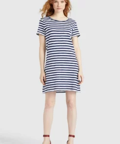 Khujo VAISHALI - Vestido Ligero - Blau Gestreift, Mujer -Tienda de ventas KHUJO c043791a433544daa44ed6d8429768e4