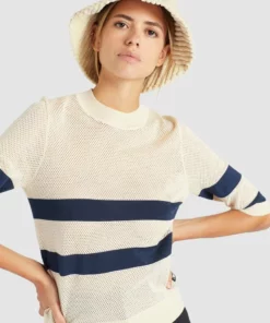 Khujo CHUMANE - Camiseta Estampada - Sand/dark Blue, Mujer -Tienda de ventas KHUJO c0690b5fd1034e57bb843c30652a755c