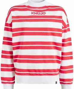 Khujo APONA - Sudadera - Rot-weiß Gestreift, Mujer -Tienda de ventas KHUJO c07a4f1b0e38434a9c3bba5ff84e961e