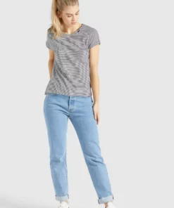 Khujo BABSI - Camiseta Estampada - Schwarz Weiß Gestreift, Mujer -Tienda de ventas KHUJO c14a546b012744f5b7bc2b1644f04747