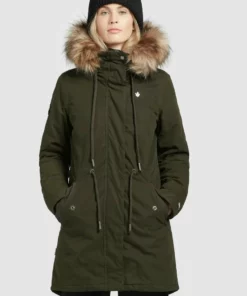Khujo CODISH - Abrigo De Invierno - Dunkelgrün, Mujer