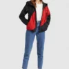 Khujo AKAMU - Chaqueta Fina - Black/red, Mujer