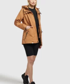 Khujo FELINA - Impermeable - Toffee, Mujer -Tienda de ventas KHUJO c87f666c16f34a74aa7007cbca98c527