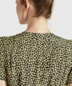 Khujo PORGY - Vestido Informal - Schwarz-gelb Geblümt, Mujer -Tienda de ventas KHUJO c98af979166940db986474c8866f485e