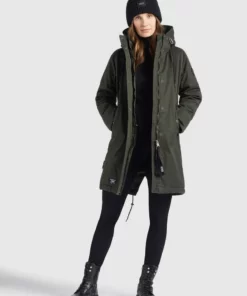 Khujo MANTEL XENIA - Abrigo De Invierno - Dunkelgrün, Mujer