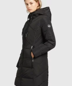 Khujo ELESSA2 - Abrigo De Invierno - Schwarz, Mujer -Tienda de ventas KHUJO cc7cf03251514ea787f58cf5871b6cc5