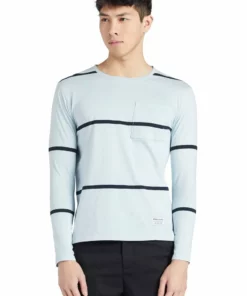 Khujo LUCIAN - Camiseta De Manga Larga - Light Blue, Hombre