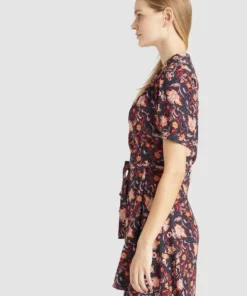 Khujo FROMMET - Vestido Informal - Orange-rot Gemustert, Mujer -Tienda de ventas KHUJO cdb42d0dc23840ee9ad79e56483a8601