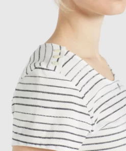 Khujo RAFAELA - Camiseta Estampada - Weiß-schwarz Gestreift, Mujer -Tienda de ventas KHUJO cecfcb76bce04e8291b905ceed1f2a24