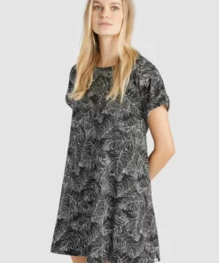 Khujo IOCASTE - Vestido Ligero - Schwarz Gemustert, Mujer