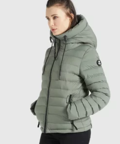 Khujo LOVINA MATT - Chaqueta De Entretiempo - Graugrün, Mujer -Tienda de ventas KHUJO d3855e3be4294306ba818deb837334ff