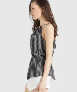 Khujo VALDA - Top - Schwarz-weiß Gestreift, Mujer -Tienda de ventas KHUJO d5762cbee6454e59aea0a6a9552aac38